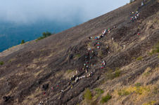 Balinese hikers on the mountain